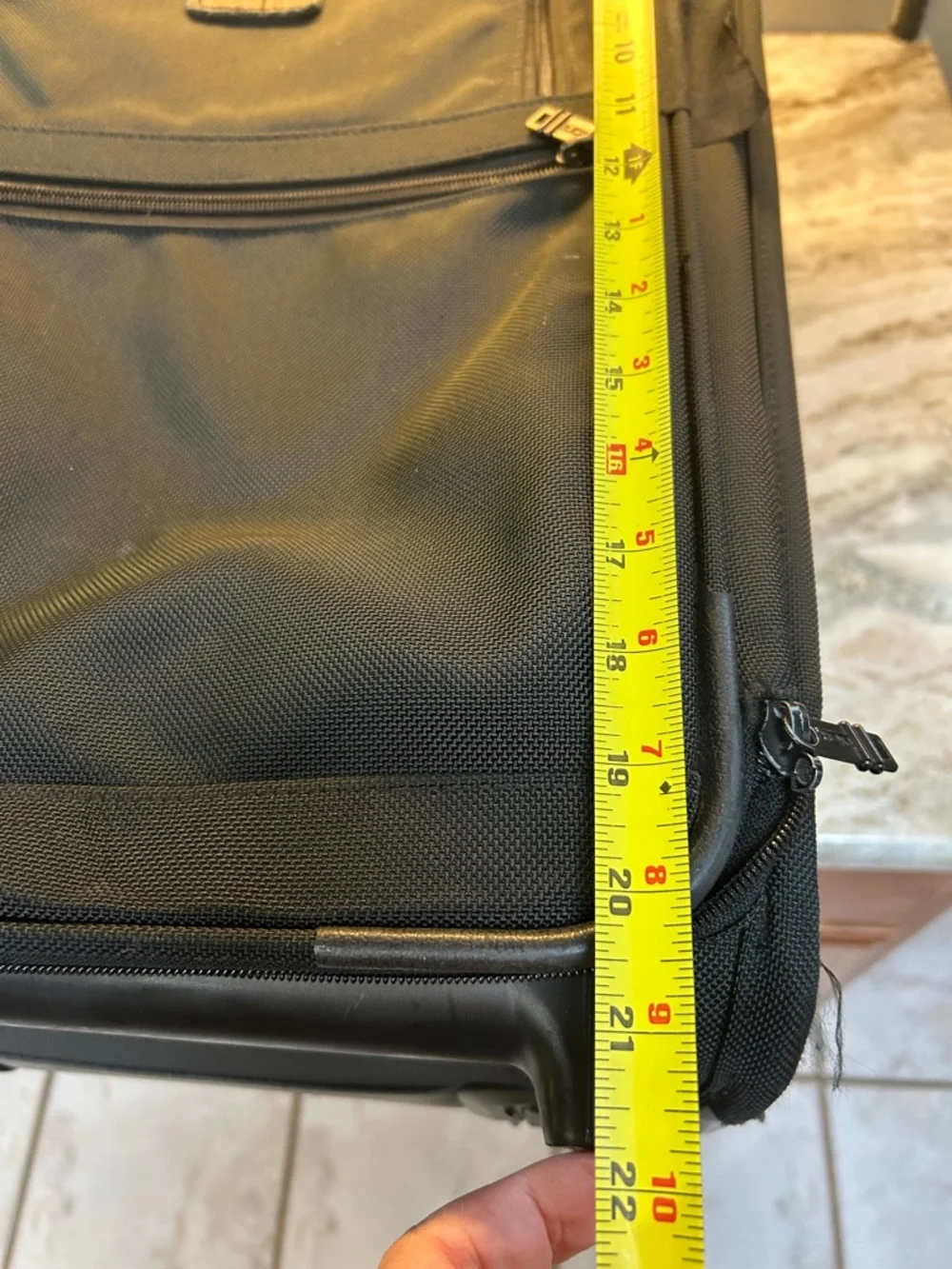 Tumi Alpha Black Wheeled International Carry On Luggage Travel Suitcase  22